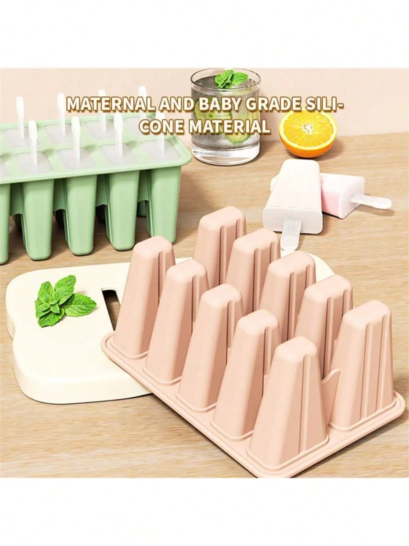 10-Piece Silicone Popsicle Molds