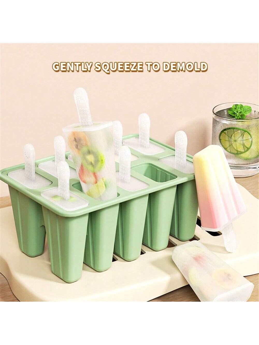 10-Piece Silicone Popsicle Molds