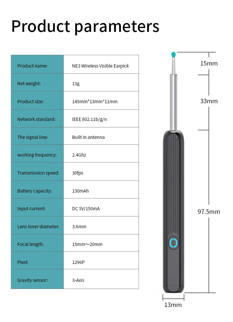 Smart Visual Ear Cleaner HD Otoscope