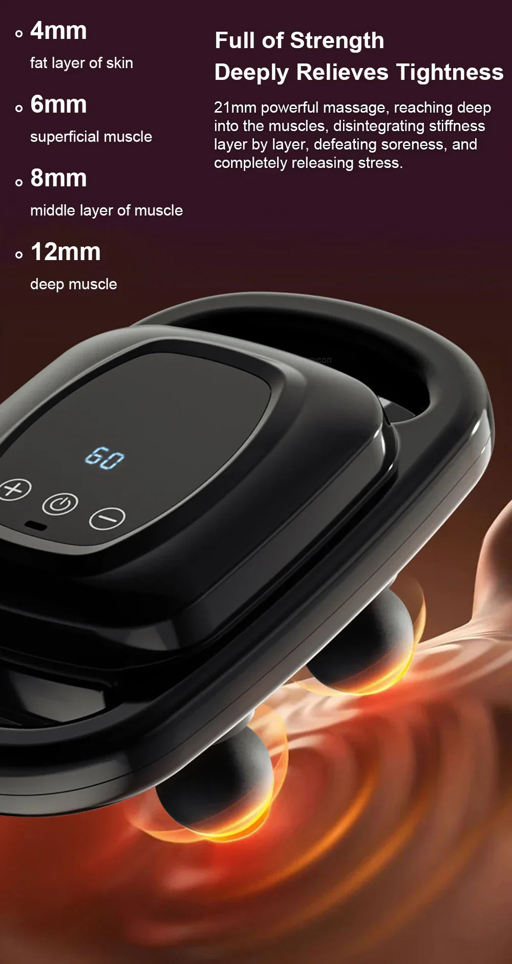 Fascia Gun 6 Heads Electric Muscle Massager