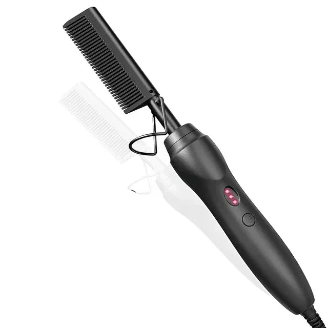 Portable Ceramic Hair Curler Electric Hot Comb Hair Straightener