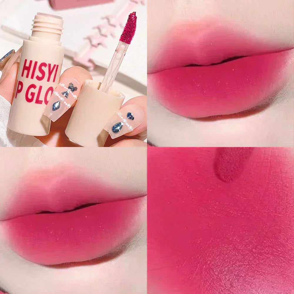6 Colors Matte Velvet Lip Glaze Long Lasting & Highly Pigmented