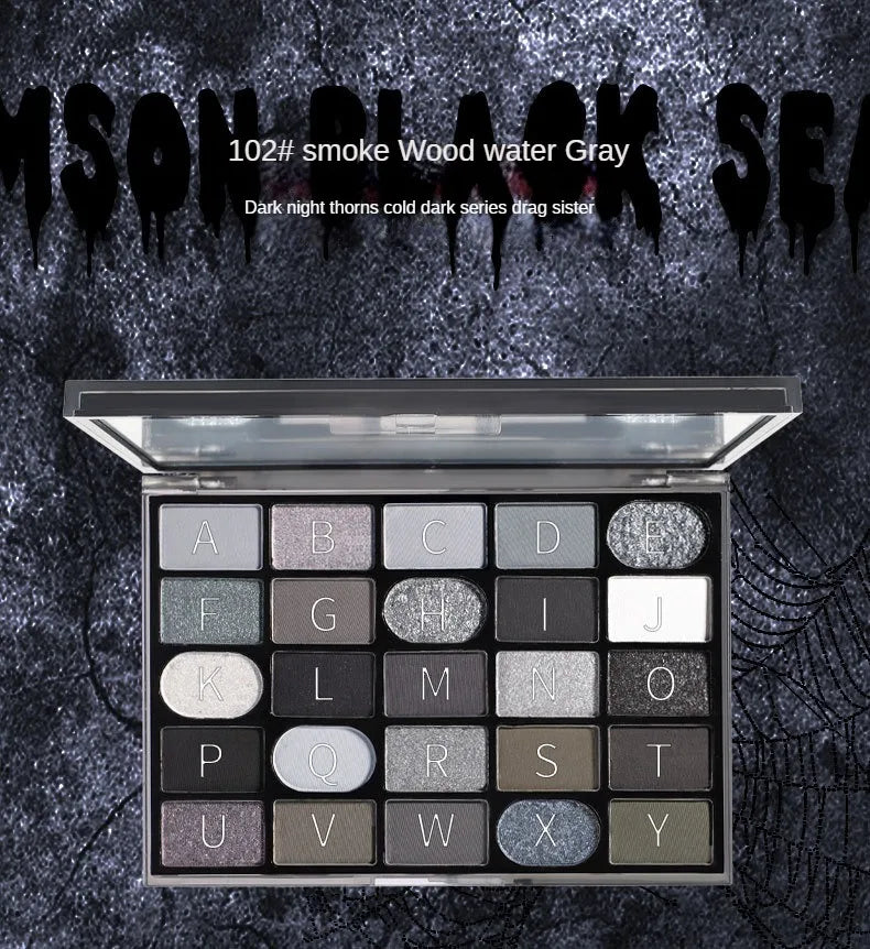 Dark Gothic Eye Shadow Palette Pearlescent Matte