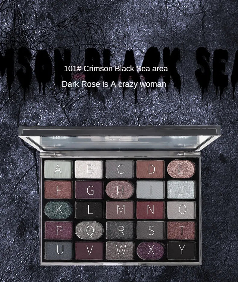 Dark Gothic Eye Shadow Palette Pearlescent Matte