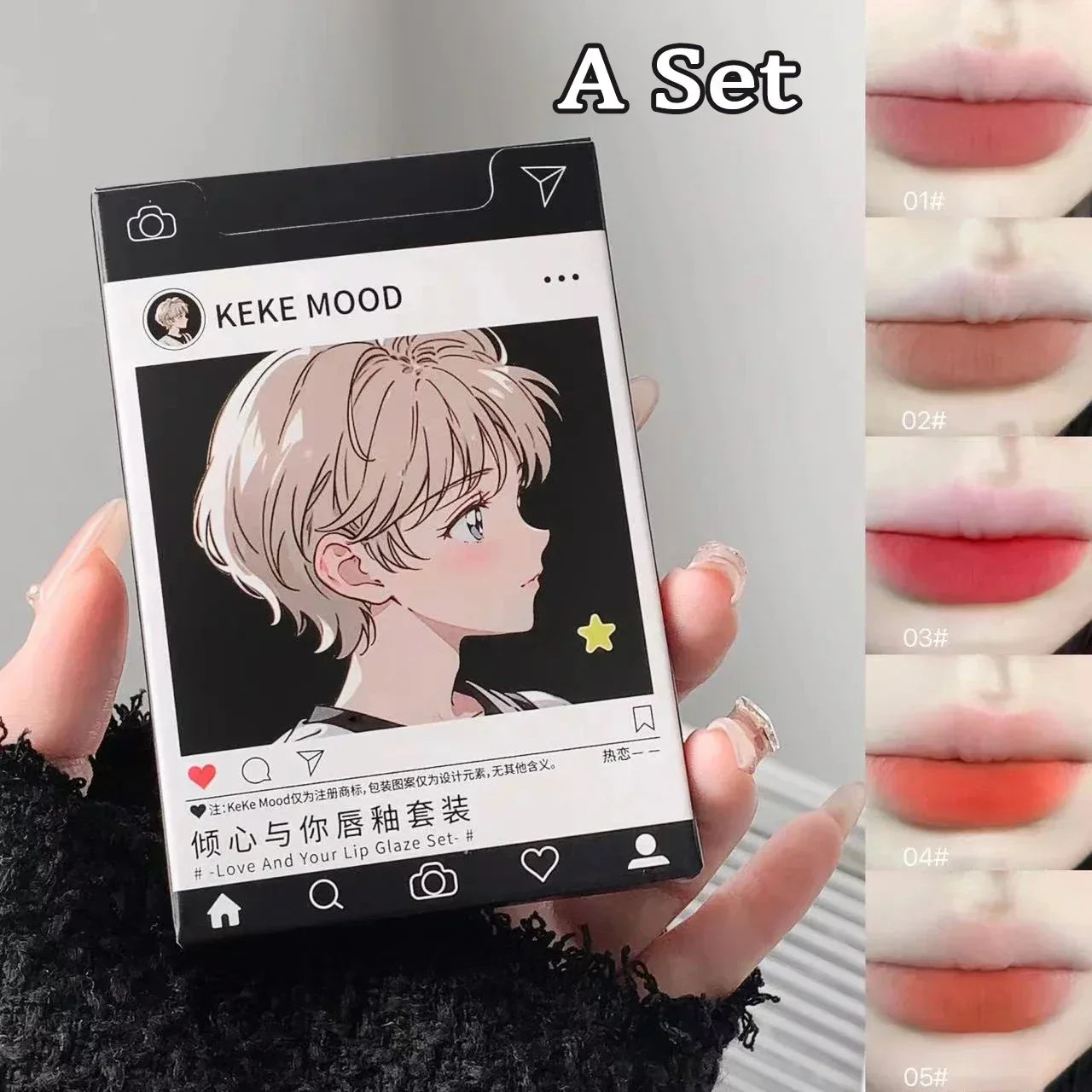 Creative Cigarette Shape Lipstick Set Waterproof Nude