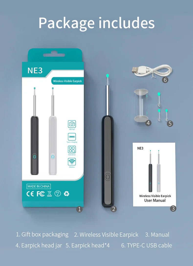 Smart Visual Ear Cleaner HD Otoscope