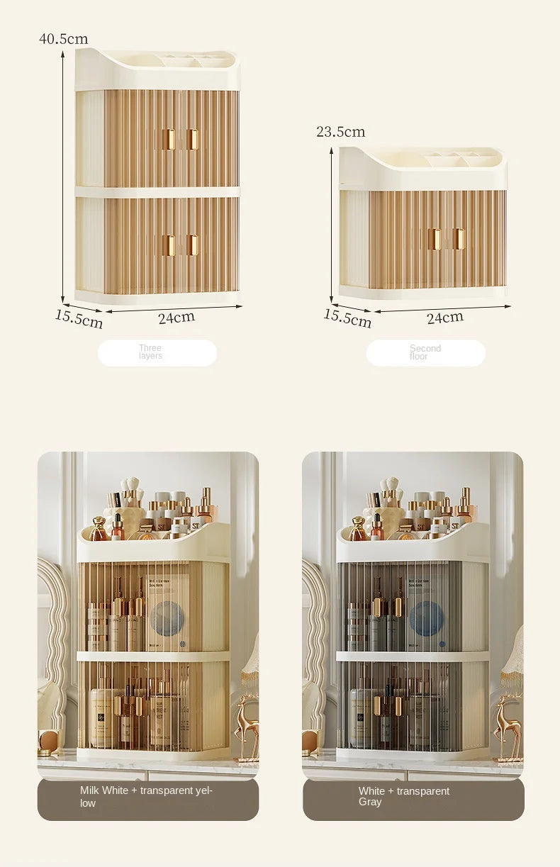Large Capacity Cosmetic Storage Box Vanity Organizer