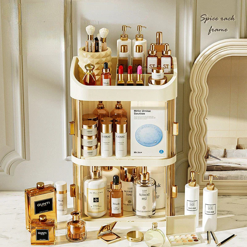 Large Capacity Cosmetic Storage Box Vanity Organizer