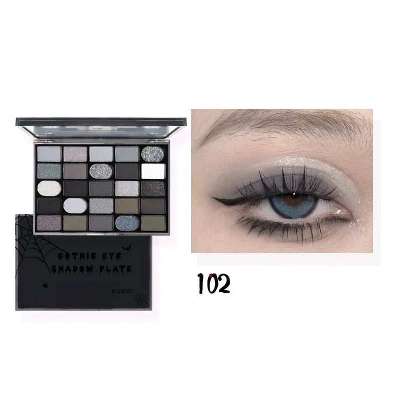 Dark Gothic Eye Shadow Palette Pearlescent Matte