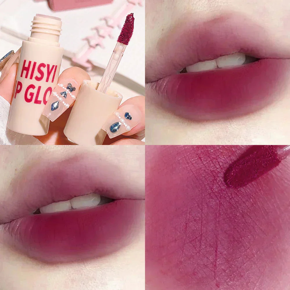 6 Colors Matte Velvet Lip Glaze Long Lasting & Highly Pigmented