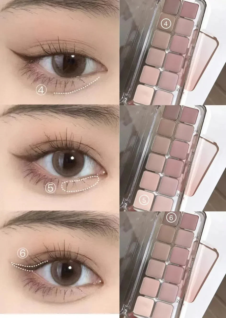 Full Matte Cool Eyeshadow Palette Earth Tones Low Saturation