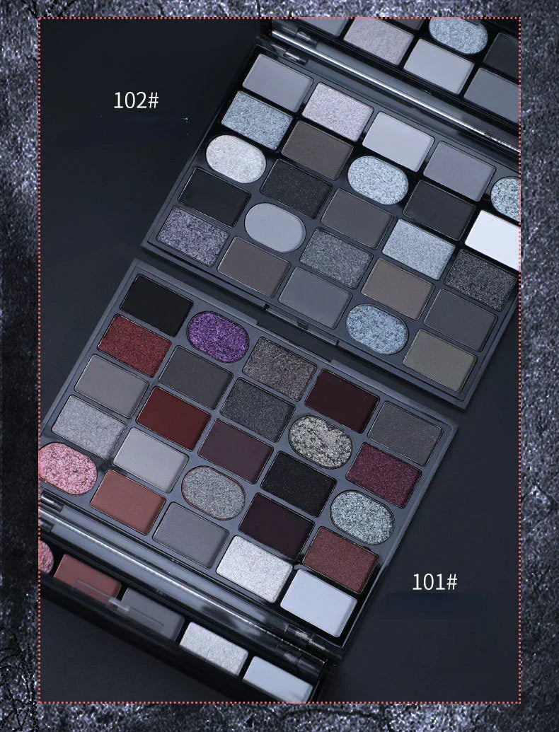 Dark Gothic Eye Shadow Palette Pearlescent Matte