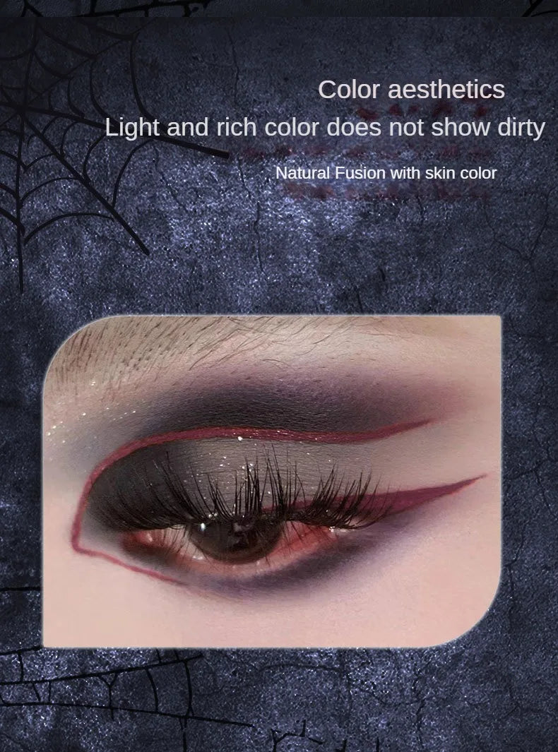 Dark Gothic Eye Shadow Palette Pearlescent Matte