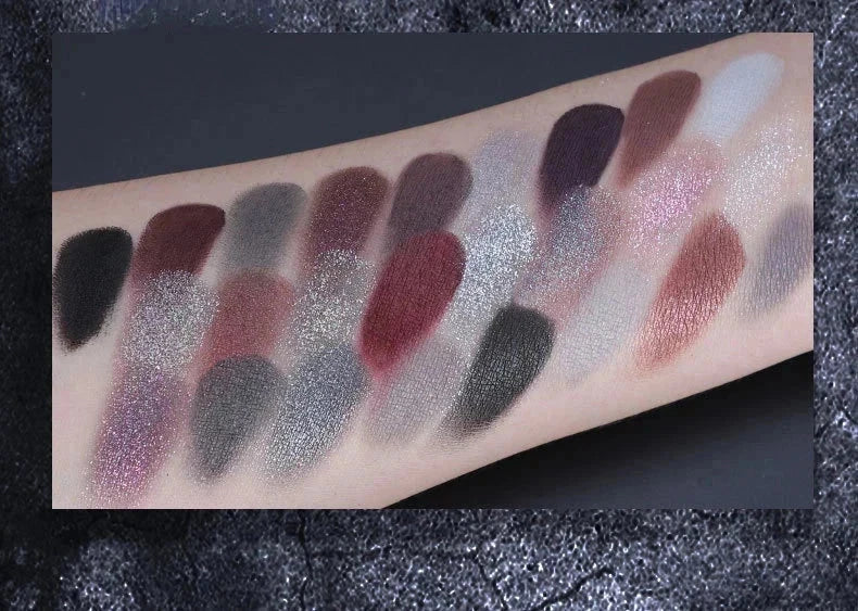Dark Gothic Eye Shadow Palette Pearlescent Matte