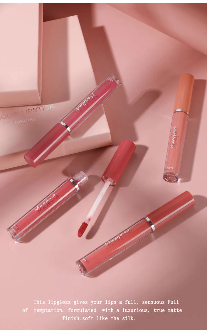 6 Color Waterproof Liquid Lip Gloss Lipstick Set