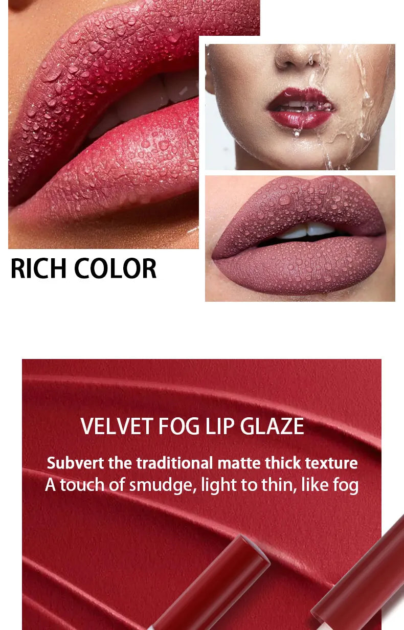 6 Color Waterproof Liquid Lip Gloss Lipstick Set