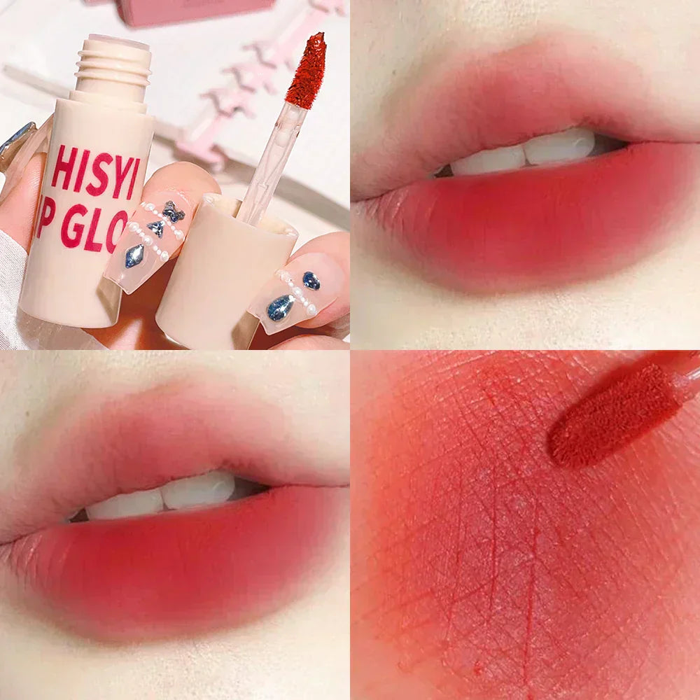 6 Colors Matte Velvet Lip Glaze Long Lasting & Highly Pigmented
